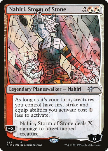 Nahiri, Storm of Stone (Stained Glass) [Secret Lair Drop Promos]