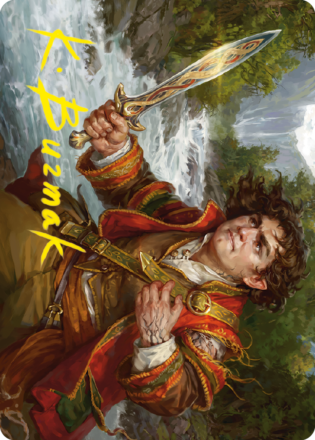 Frodo Baggins Art Card (16/81) (Gold-Stamped Signature) [The Lord of the Rings: Tales of Middle-earth Art Series]