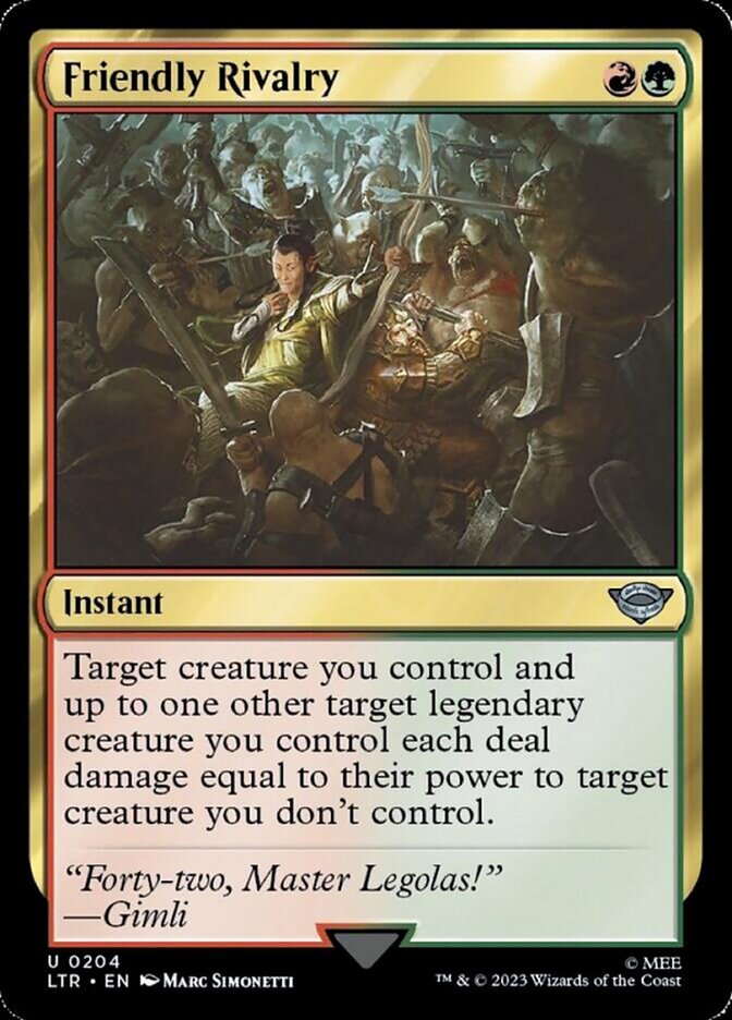 legolas mtg cards Friendly Rivalry [The Lord of the Rings: Tales of Middle-Earth]