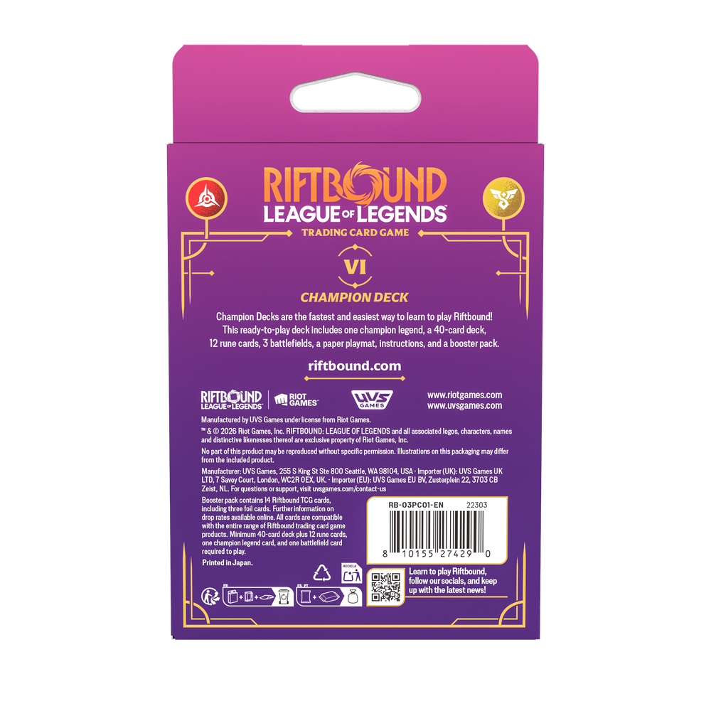 Riftbound - Unleashed - Champion Deck: VI Display