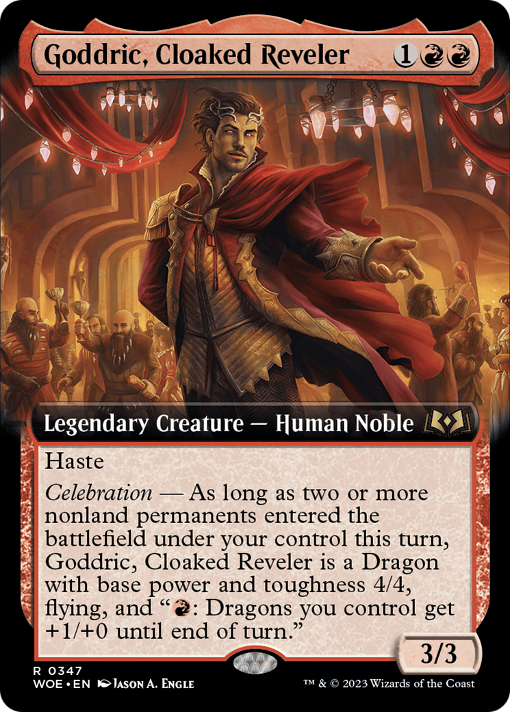 Goddric, Cloaked Reveler (Extended Art) [Wilds of Eldraine]