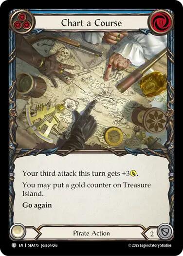 Chart a Course (Blue) [SEA175] (High Seas)  Rainbow Foil