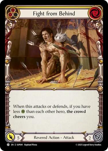 Fight from Behind (Yellow) [SUP041] (Super Slam)  Rainbow Foil