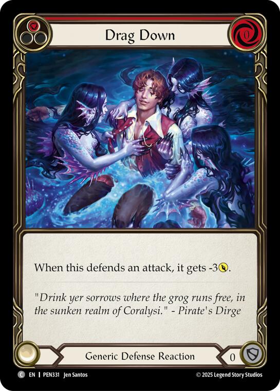 Drag Down (Red) (Regular) [PEN331] (Compendium of Rathe)