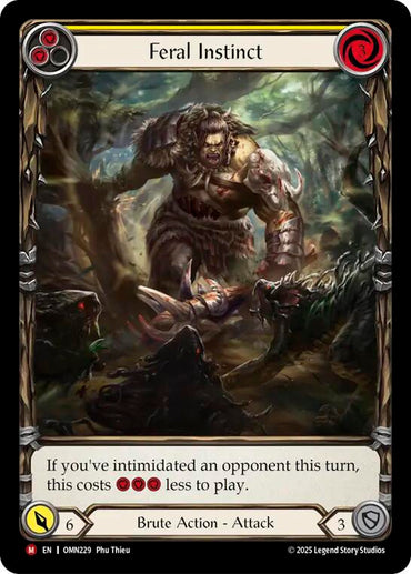 Feral Instinct (Extended Art) [OMN229] (Omens of the Third Age)  Cold Foil