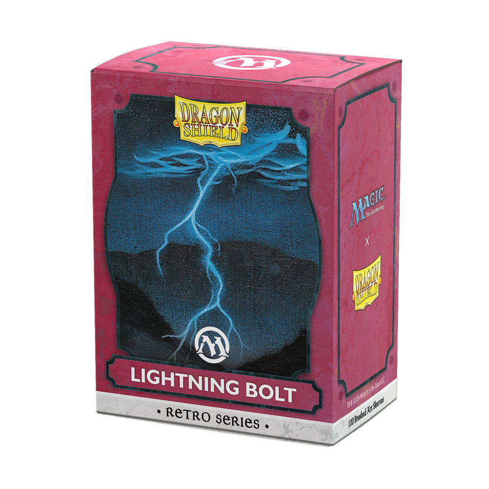 Dragon Shield Brushed - Art - Retro Series - Lightning Bolt -