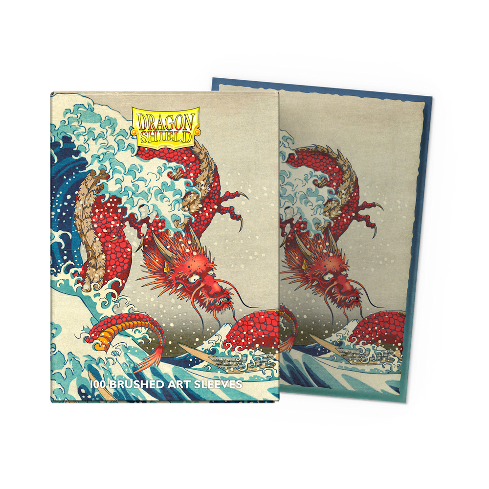 Dragon Shield Brushed Art Sleeves - The Great Wave