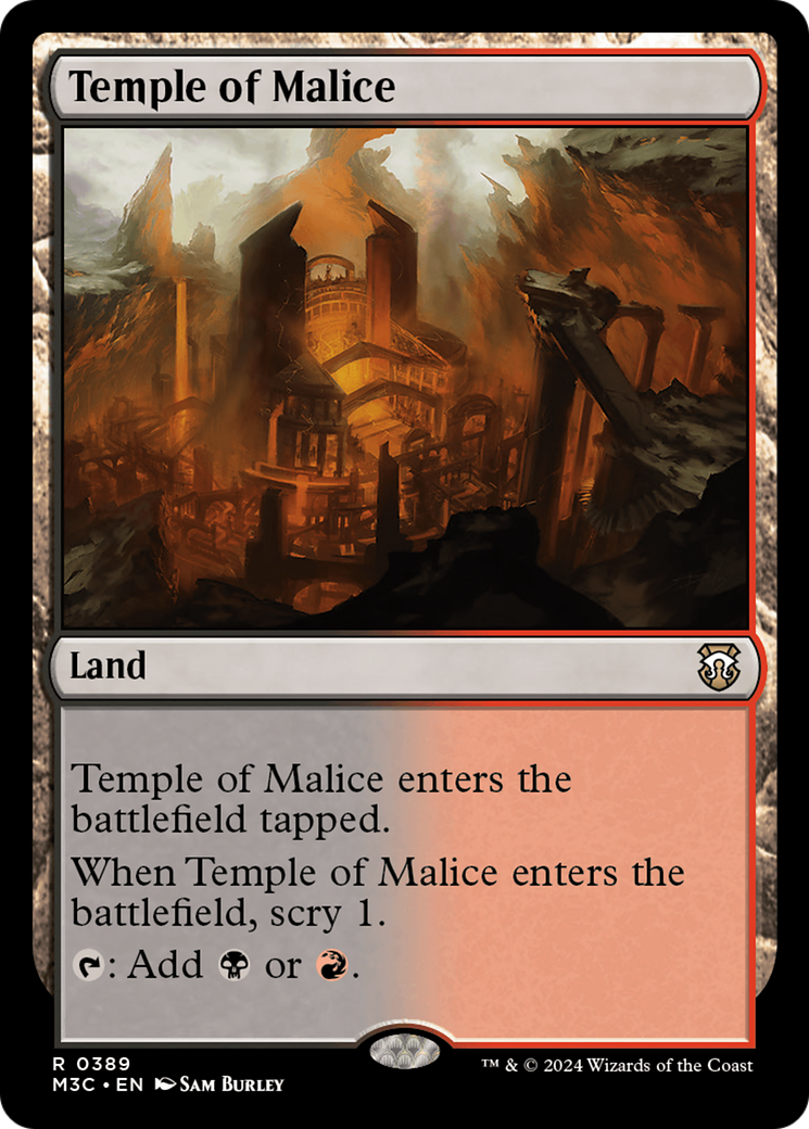 Temple of Malice (Ripple Foil) [Modern Horizons 3 Commander]