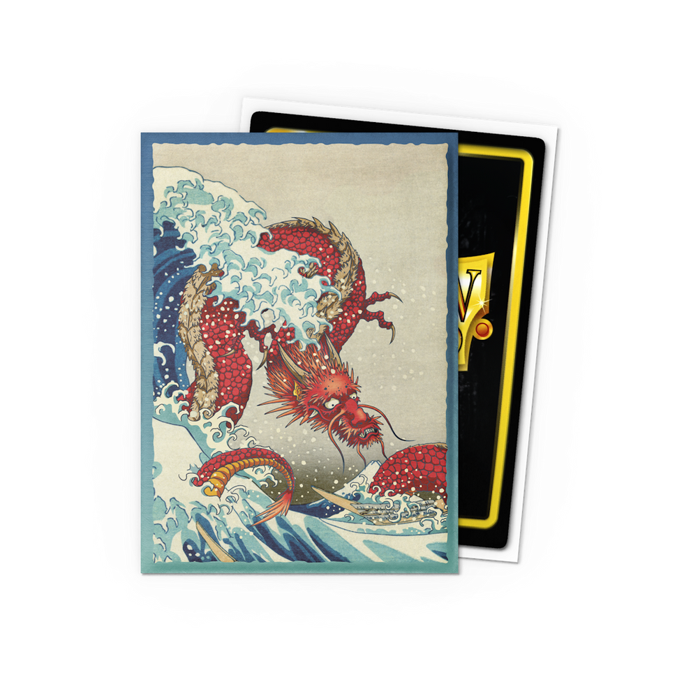 Dragon Shield Brushed Art Sleeves - The Great Wave