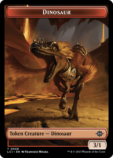 Dinosaur Token (0009) [The Lost Caverns of Ixalan Tokens]