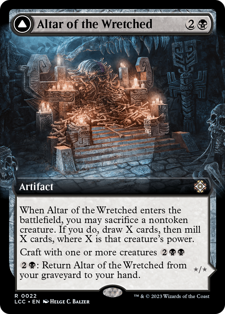 Altar of the Wretched // Wretched Bonemass (Extended Art) [The Lost Caverns of Ixalan Commander]