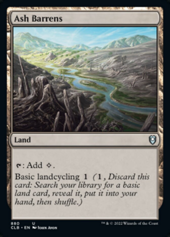 ash mtg card Ash Barrens [Commander Legends: Battle for Baldur's Gate]