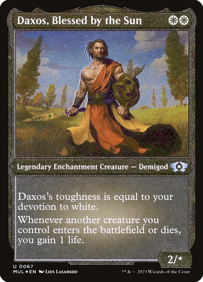 Daxos, Blessed by the Sun (Foil Etched) [Multiverse Legends]