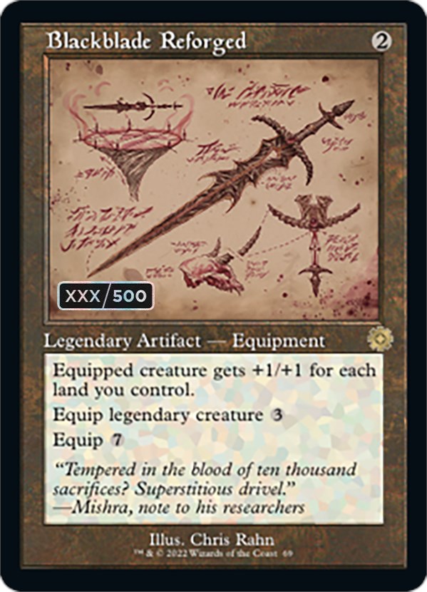 Blackblade Reforged (Retro Schematic) (Serial Numbered) [The Brothers' War Retro Artifacts]