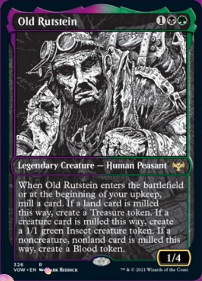 mtg eternal night cards Old Rutstein (Showcase Eternal Night) [Innistrad: Crimson Vow]