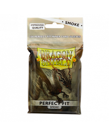 Dragon Shield - Toploading Perfect Fit Sleeves - Smoke - Standard Size