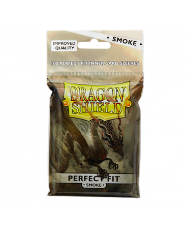 Dragon Shield - Toploading Perfect Fit Sleeves - Smoke - Standard Size