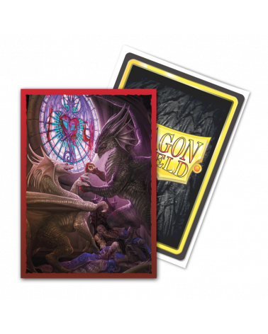 Dragon Shield Brushed - Art - Valentine Dragons 2022
