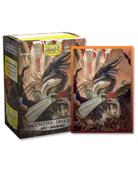 Dragon Shield Brushed - Art - Valentine Dragons 2021
