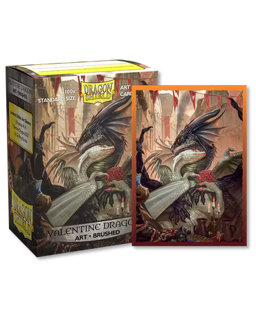 Dragon Shield Brushed - Art - Valentine Dragons 2021